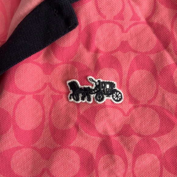 Authentic pink & navy blue Coach golf shirt 🩷 - Picture 2 of 5
